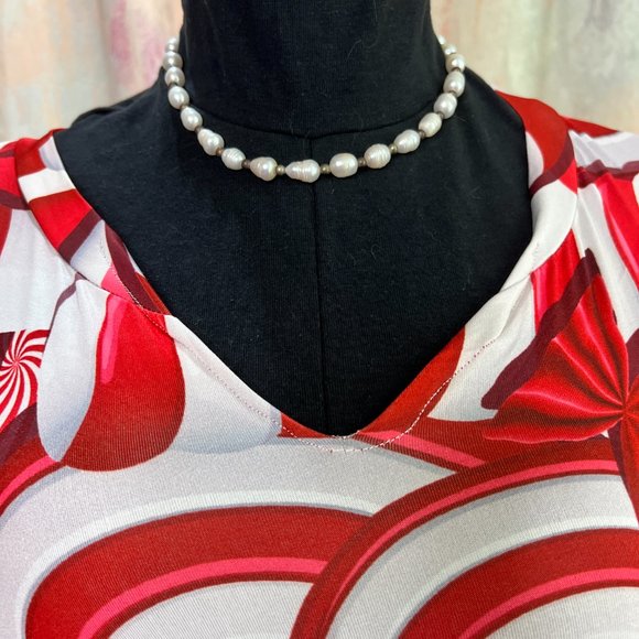 ๐Ruiyize Eye Catching Red - White Christmas Party Maxi Dress - Picture 4 of 15